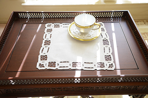 Square doilies. Dynasty White